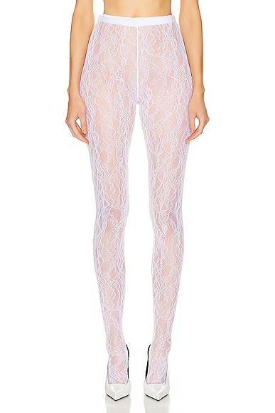 Lace Tights Off White
