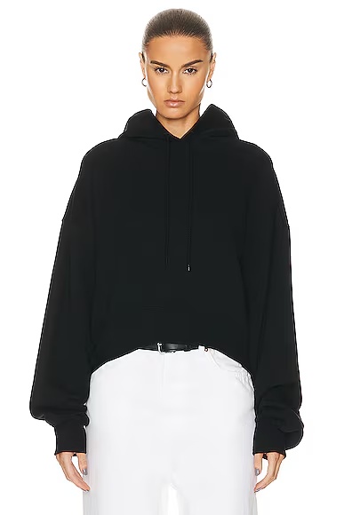 Oversize Hooded Top Black