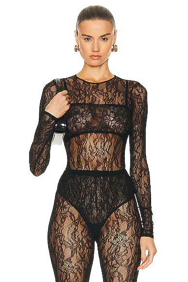 Lace Bodysuit Black