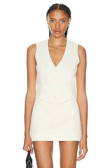 Tailored Vest Off White