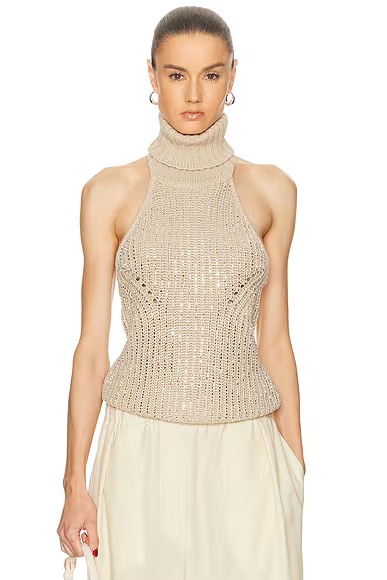 Veneta Top Latte & Silver