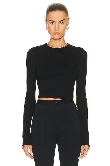x Hailey Bieber HB Long Sleeve Tee Black