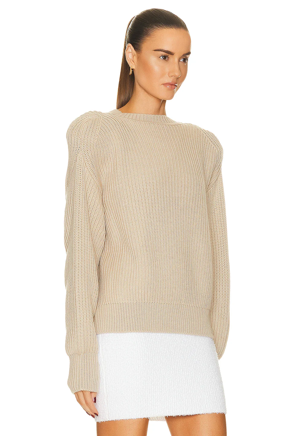 x Hailey Bieber Hb Knit Sweater Beige