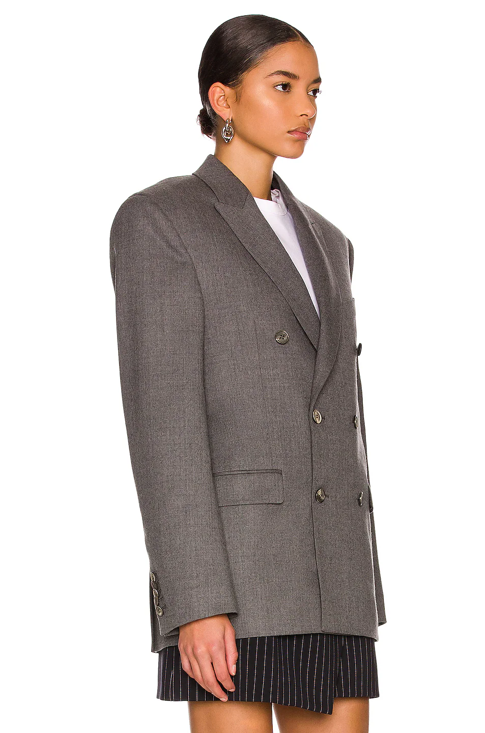 Double Breasted Blazer Charcoal