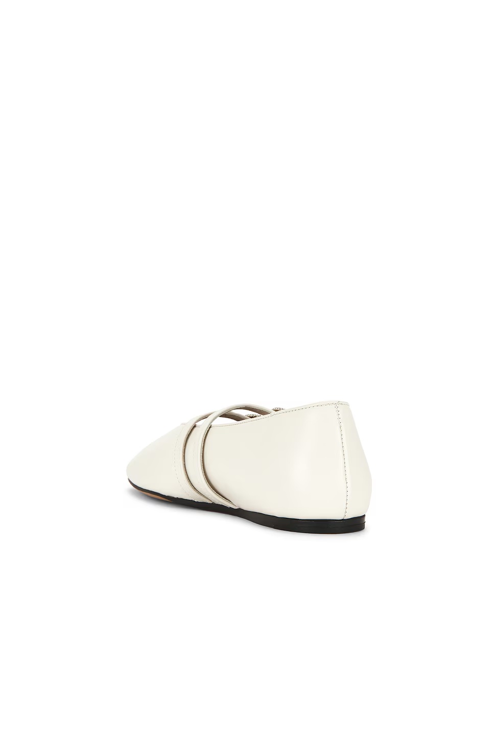 Claudia Western Buckle Ballet Slipper Ecru