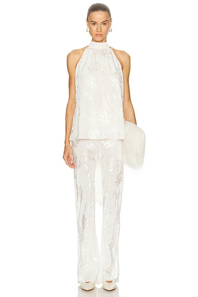 Tie Neck Top Ivory