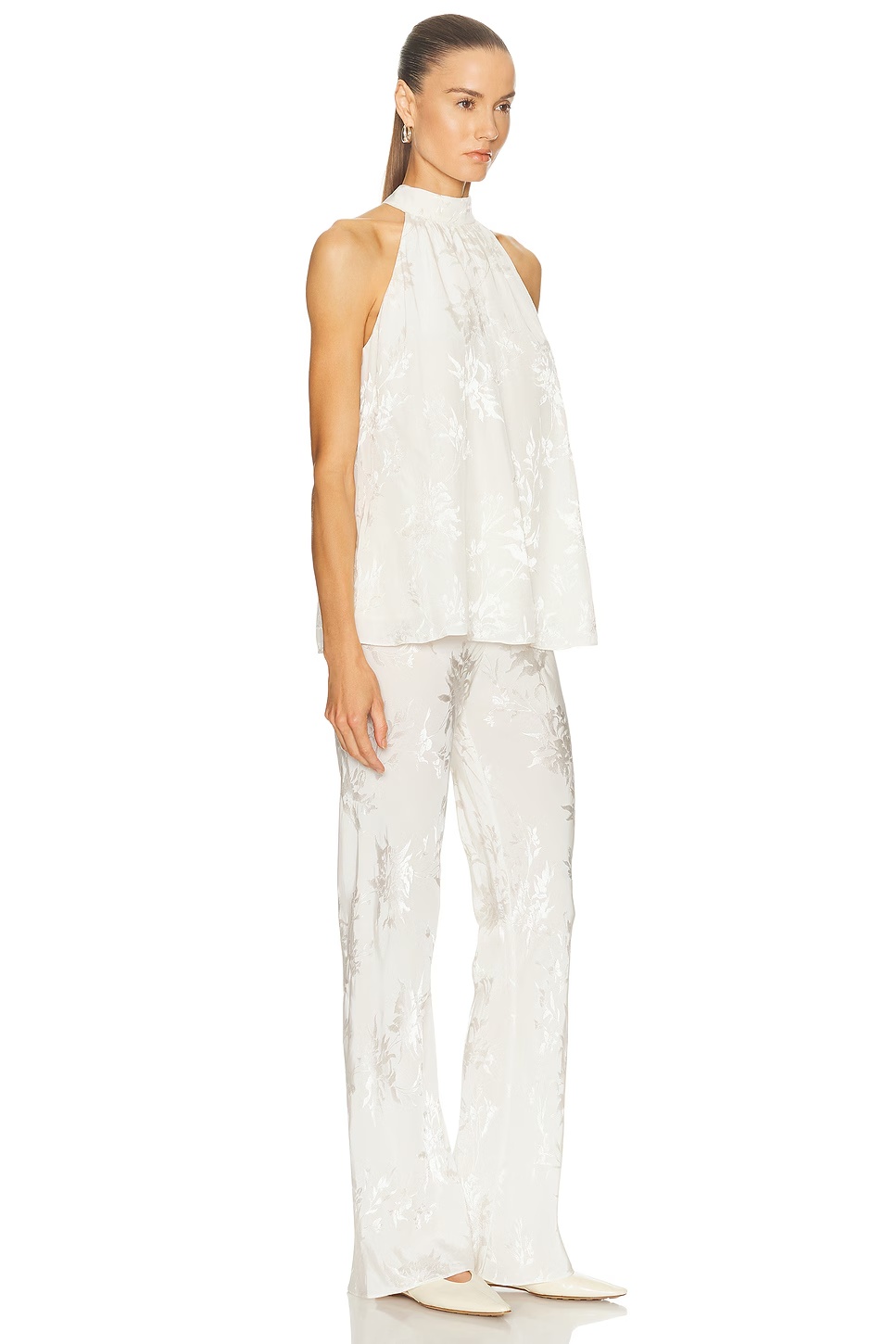 Tie Neck Top Ivory