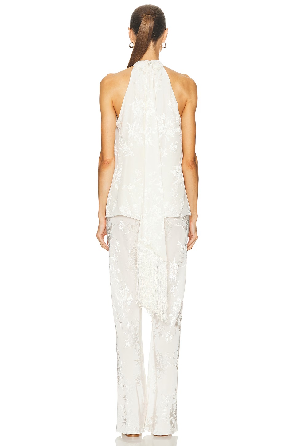 Tie Neck Top Ivory