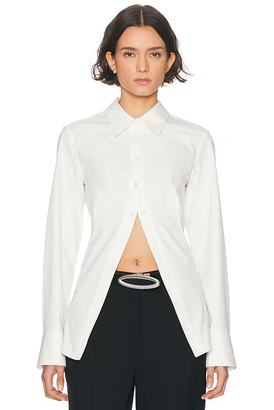 Cinch Back Shirt White