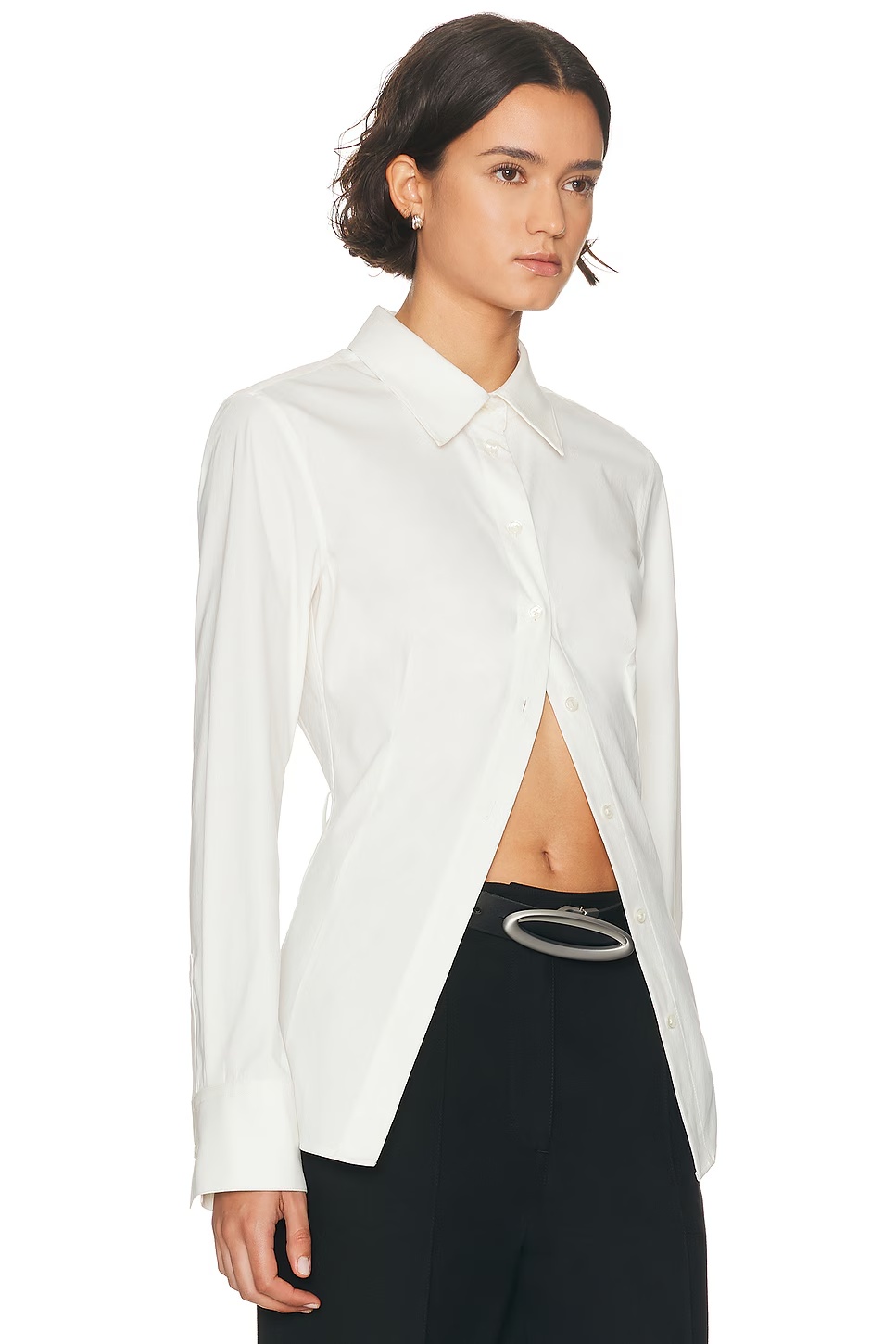 Cinch Back Shirt White