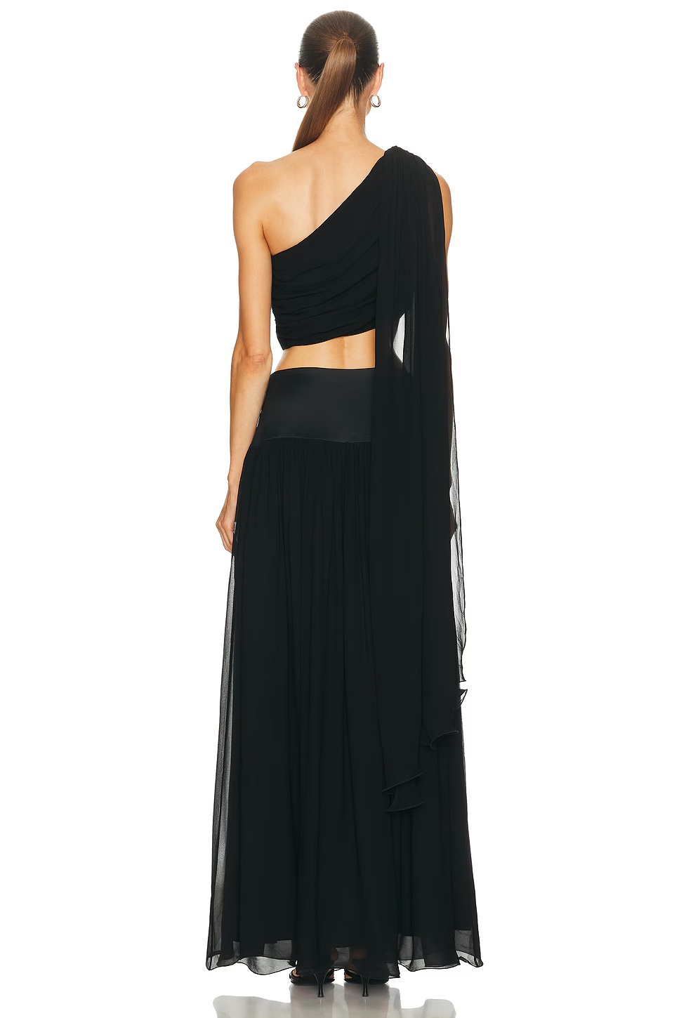 Solene One Shoulder Top Black
