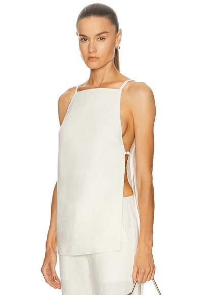Belted Side Detail Top Off White