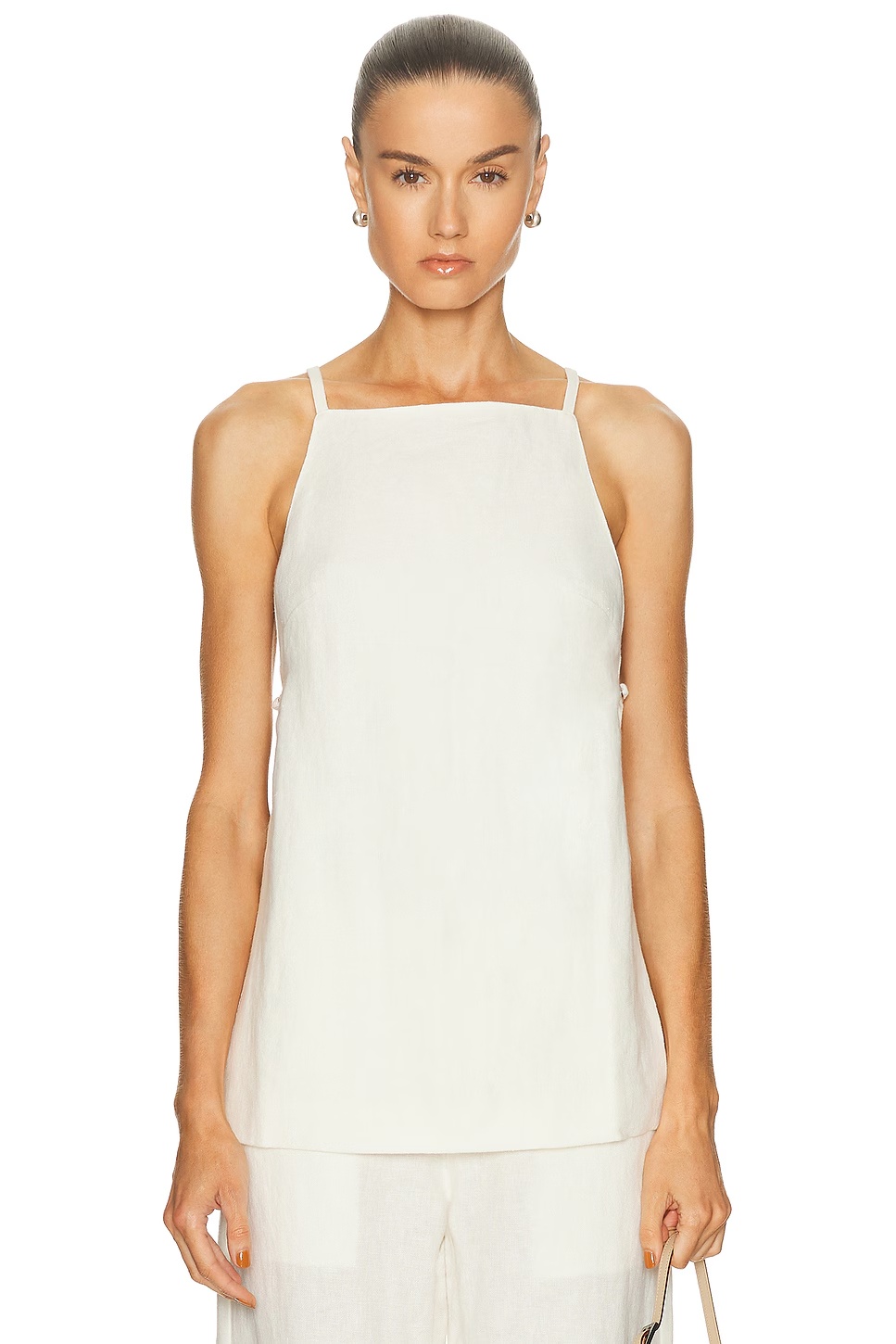 Belted Side Detail Top Off White