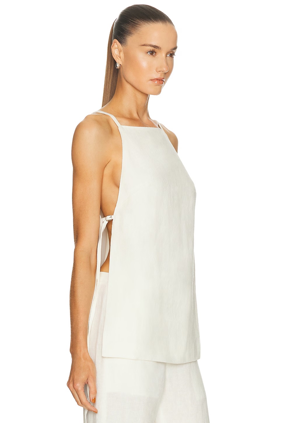 Belted Side Detail Top Off White