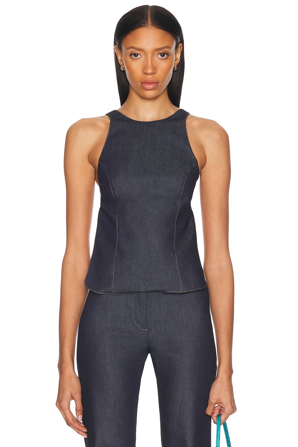 Backless Top Dark Blue