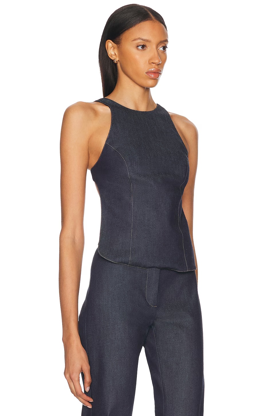 Backless Top Dark Blue