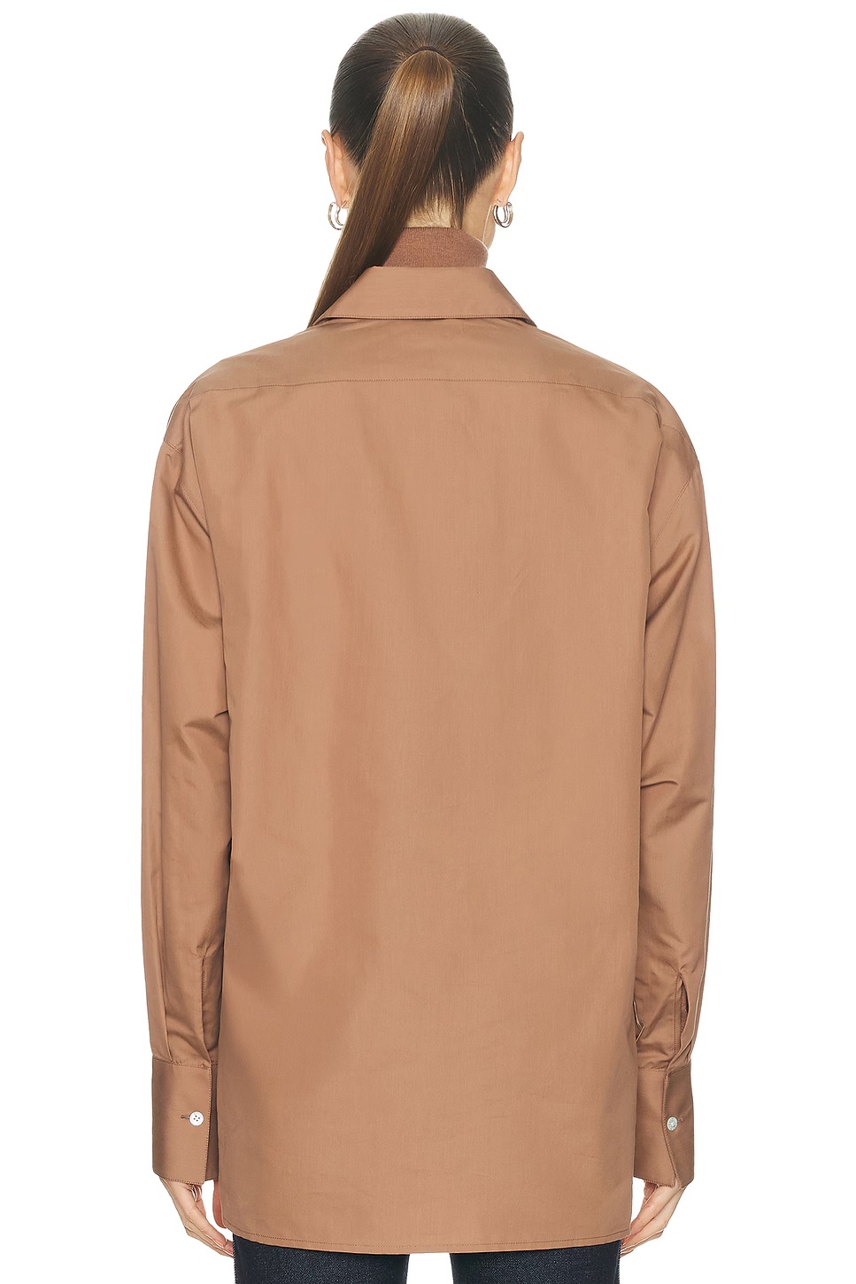 Cotton Silk Button Up Top Amber