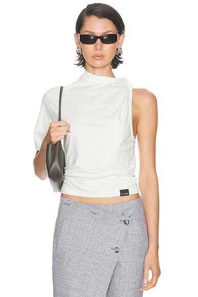 Twist Asymmetrical T-Shirt Heritage White
