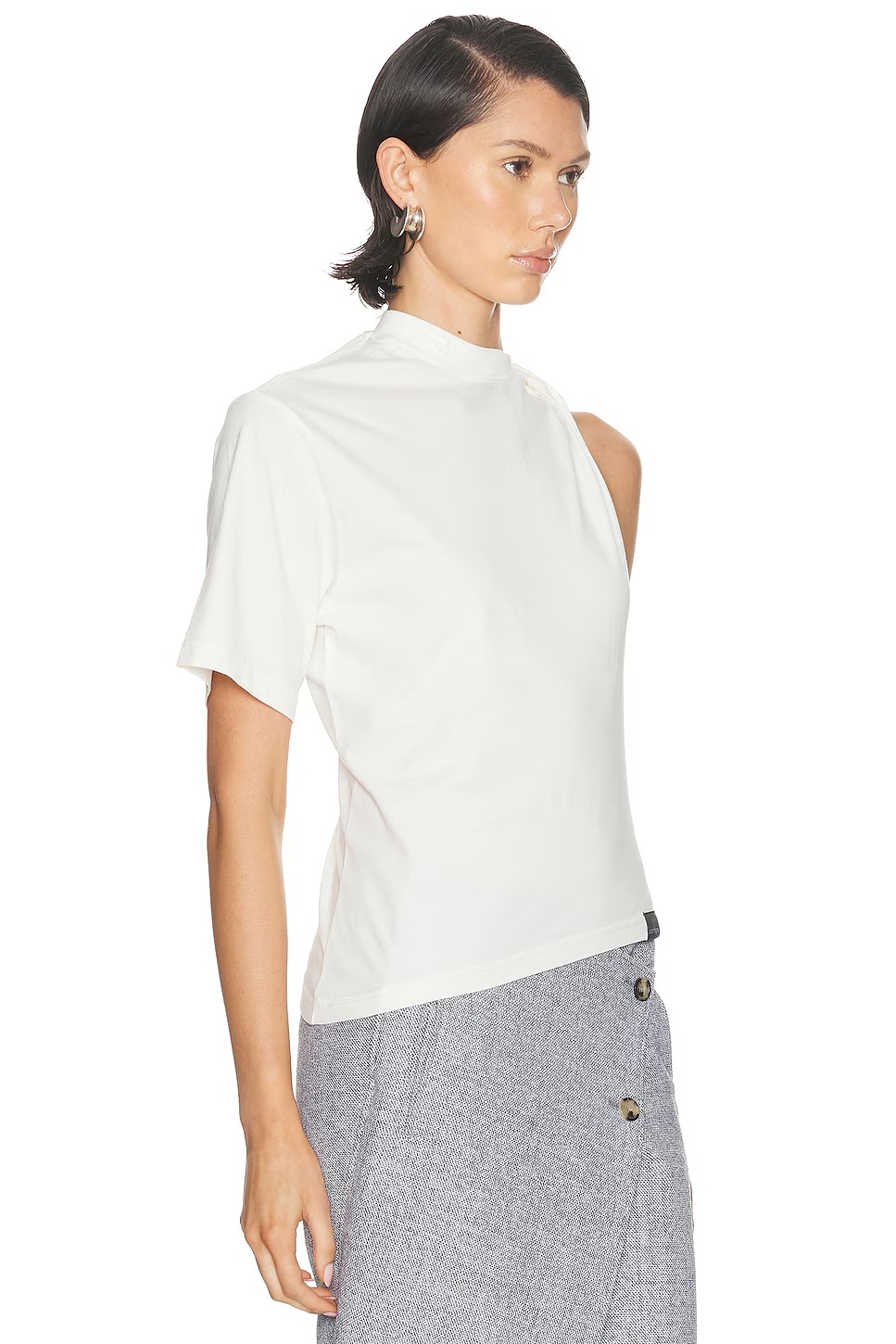 Twist Asymmetrical T-Shirt Heritage White
