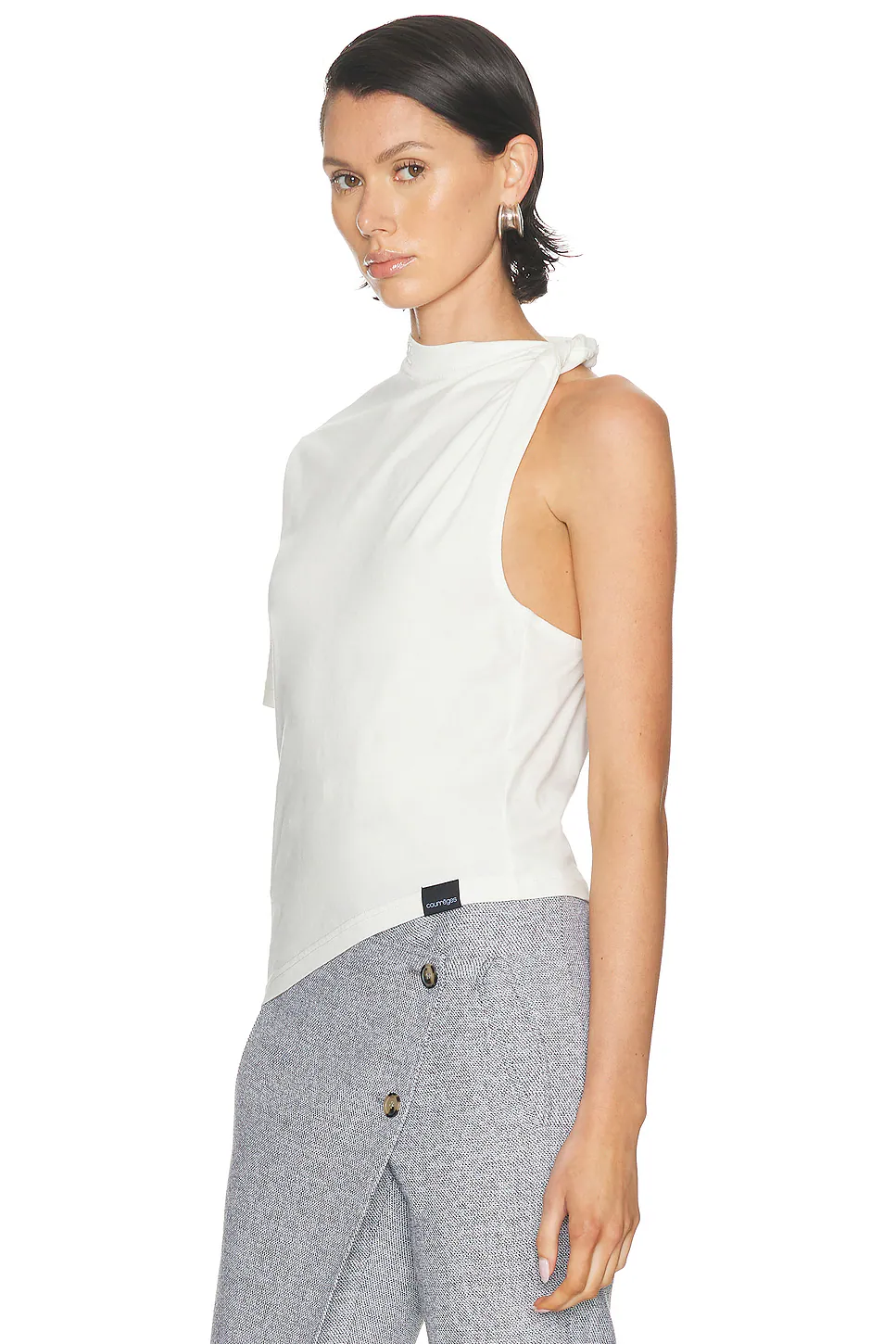 Twist Asymmetrical T-Shirt Heritage White