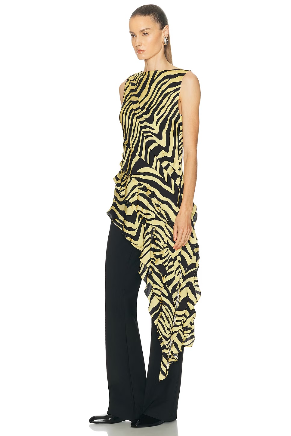 Everlee Silk Top Zebra Print