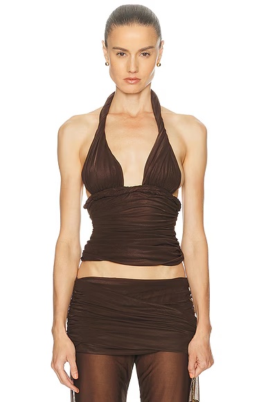 Cabana Halter Top Brown