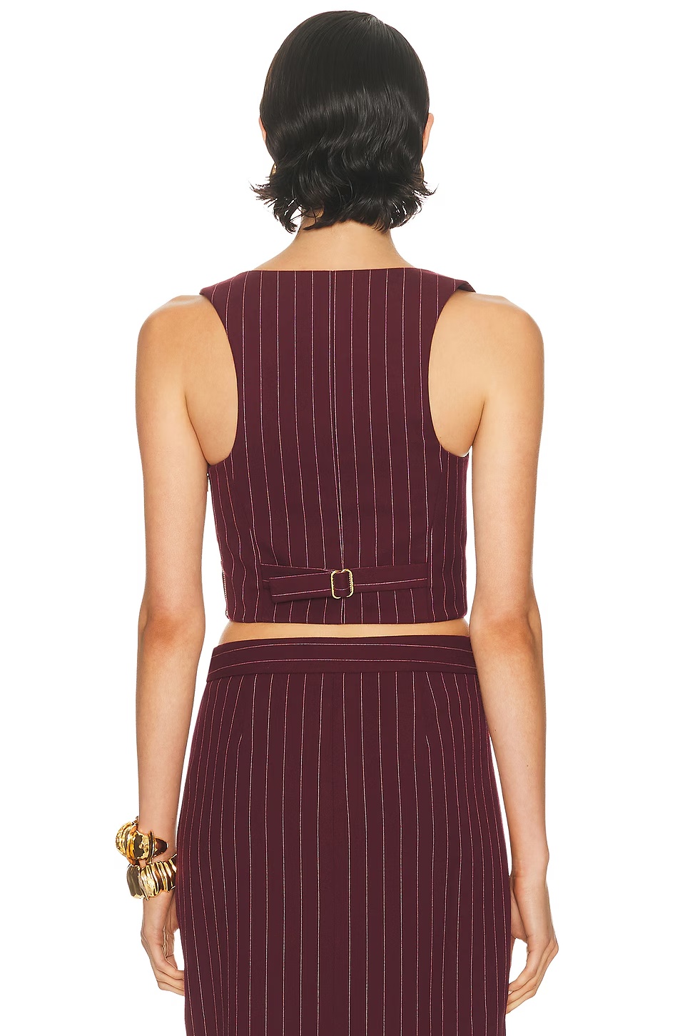 Monet Waistcoat Top Port