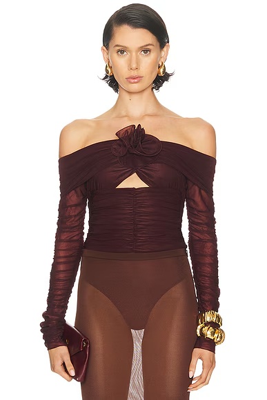 Flower Bloom Bodysuit Mulberry