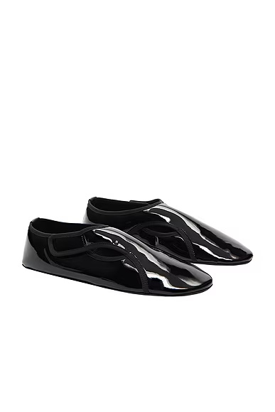 ALAΪA Patent Slippers Noir