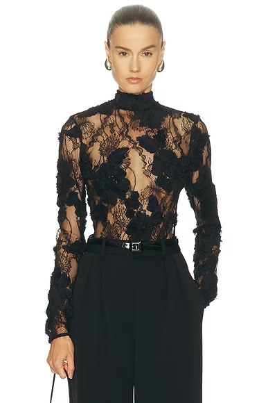 Freja Lace Top Black