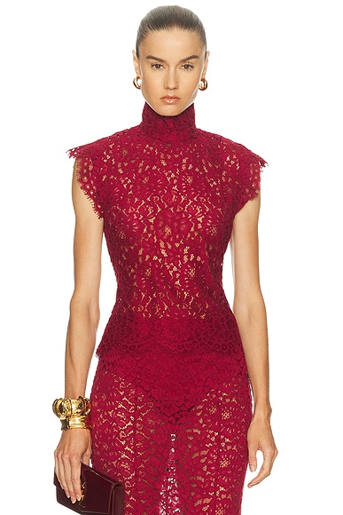 by Marianna Zelie Top Burgundy