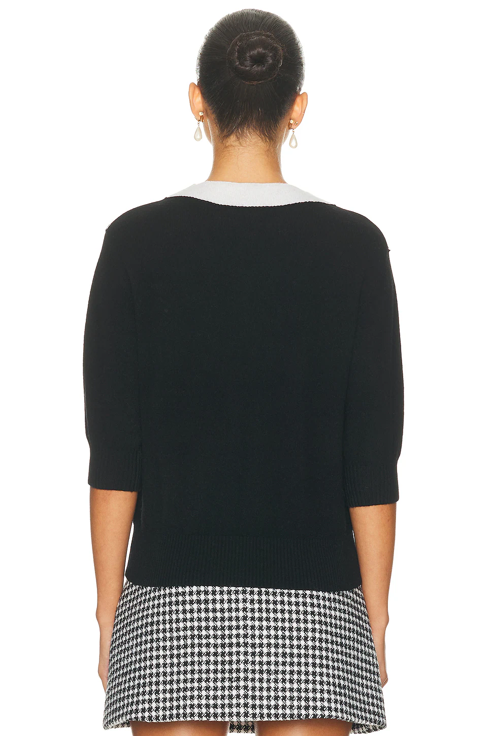 Trompe Loeil Polo Top Black