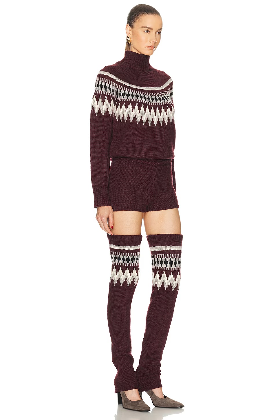 Rocky Romper Merlot Fairisle
