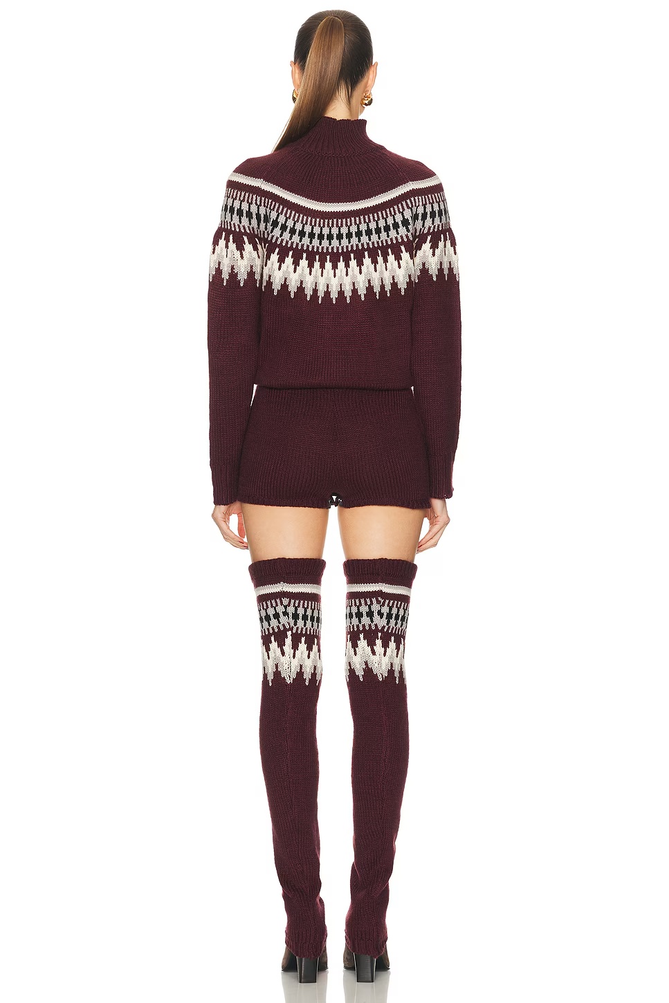 Rocky Romper Merlot Fairisle