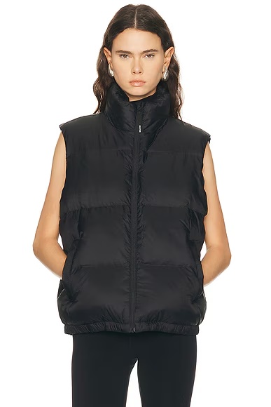 Summit Nylon Puffer Vest Black