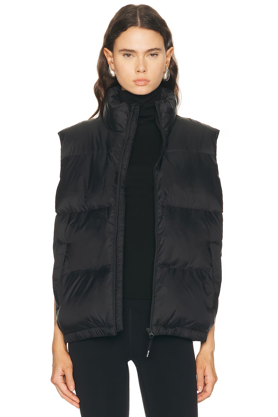 Summit Nylon Puffer Vest Black