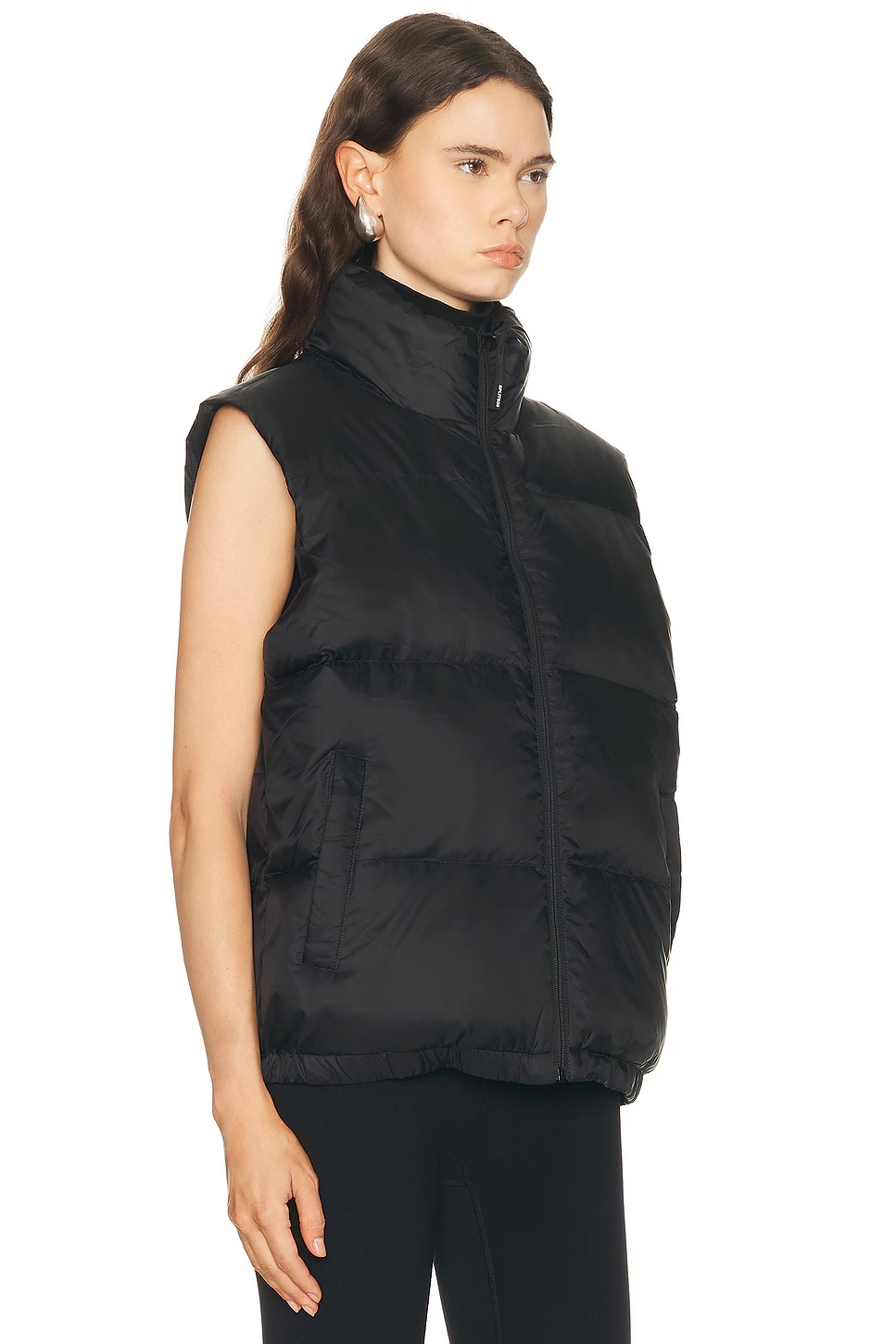Summit Nylon Puffer Vest Black