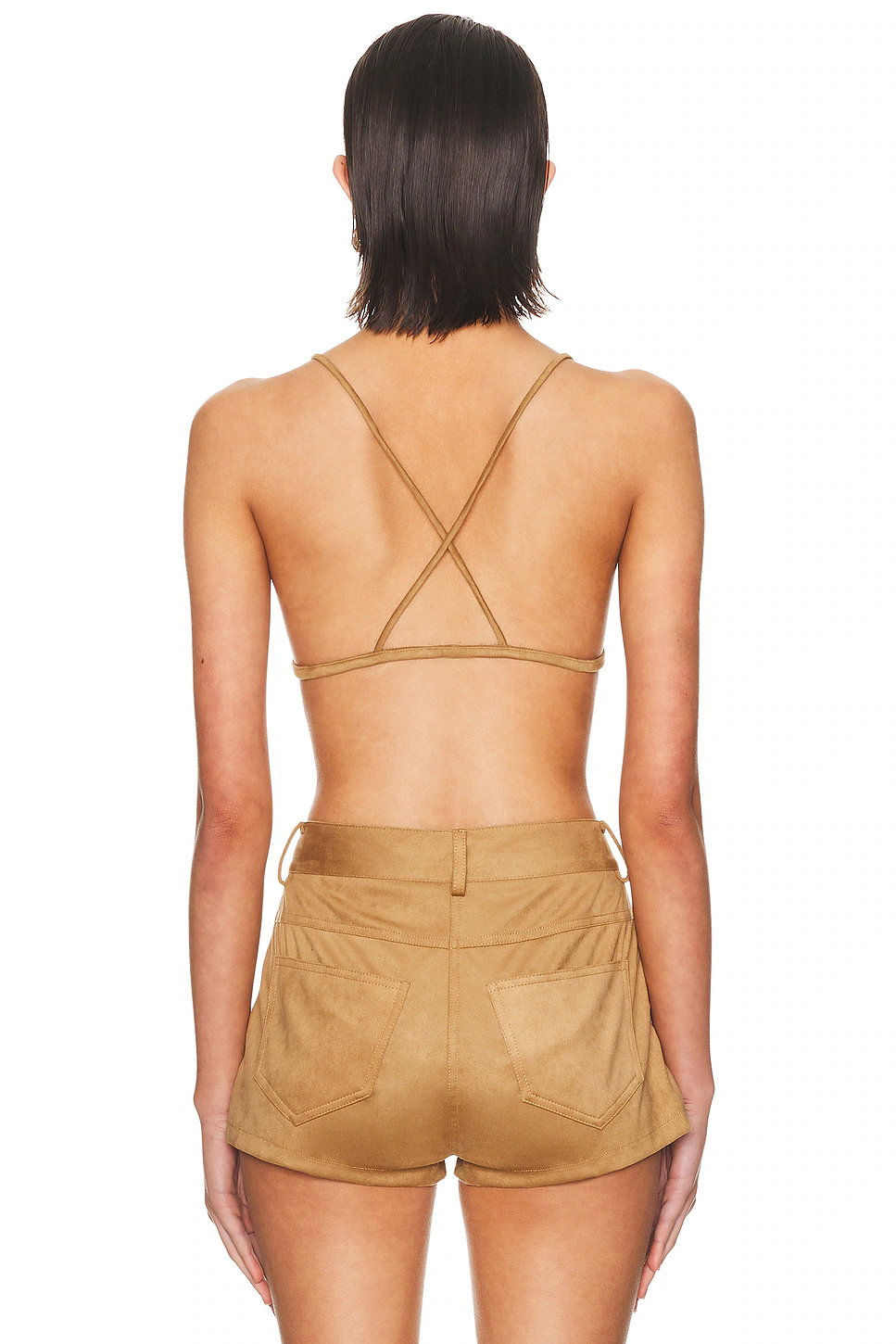 No Tie Bralette Top Camel