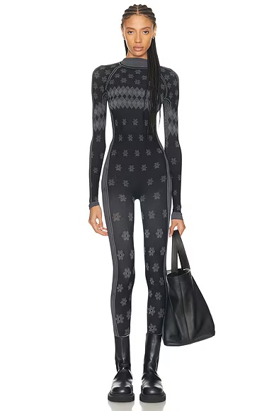Ski First Layers Turtleneck Catsuit Obsidian Winter Fairisle