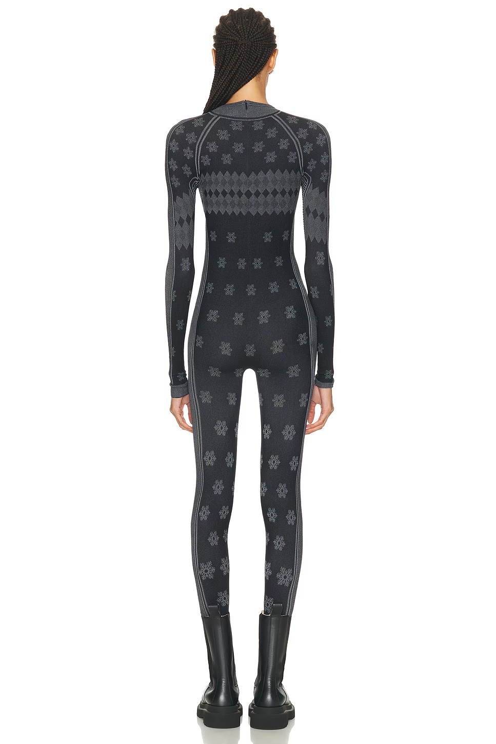 Ski First Layers Turtleneck Catsuit Obsidian Winter Fairisle