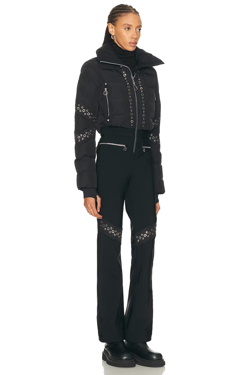 Clarisse Eyelet Ski Suit Noir