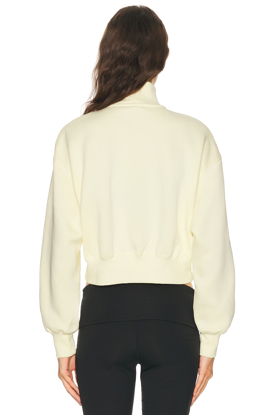1/4 Zip Cropped Sweatshirt Alabaster & Sail