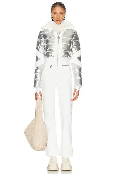 Clarisse Ski Suit Metallic Silver & Neige