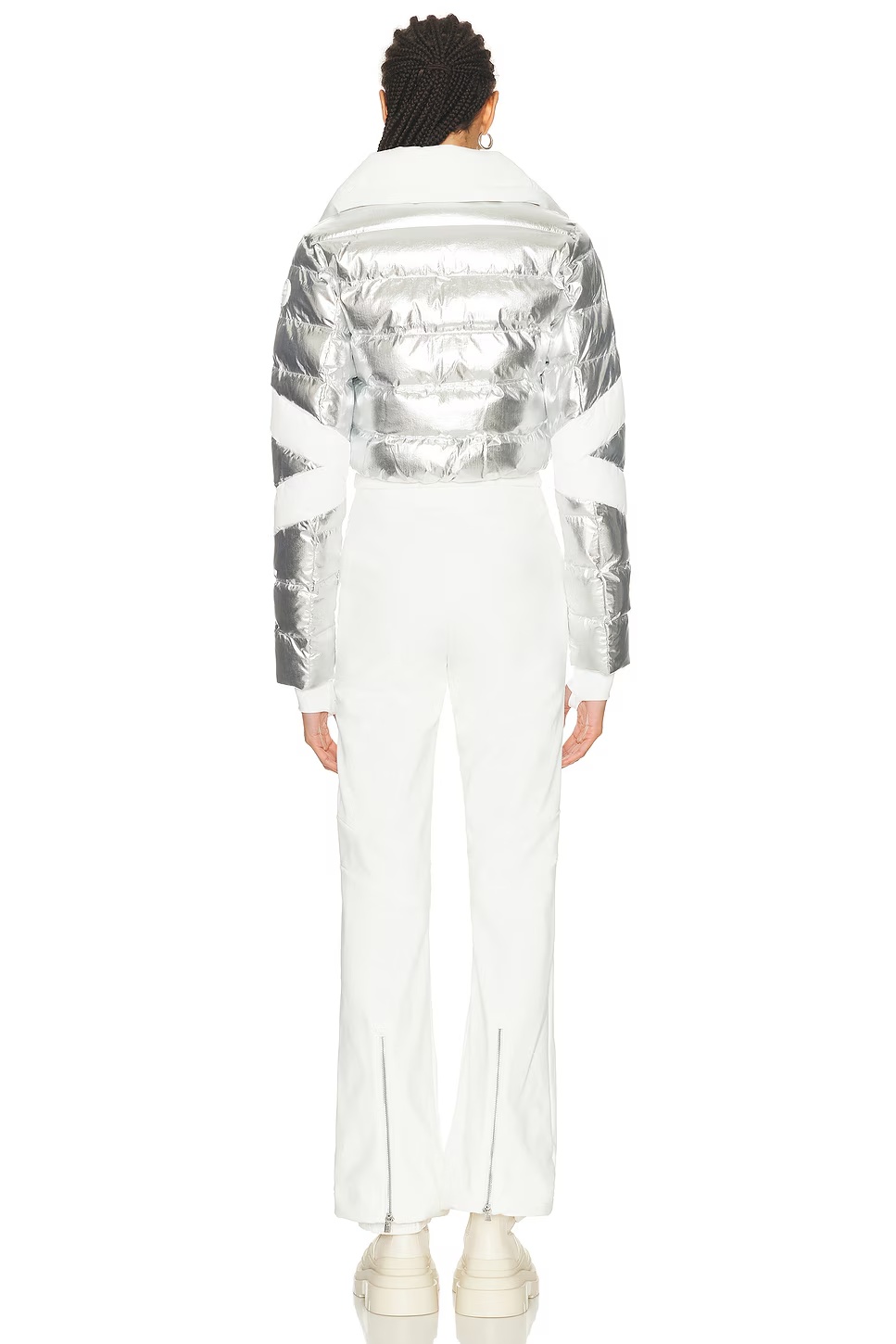 Clarisse Ski Suit Metallic Silver & Neige