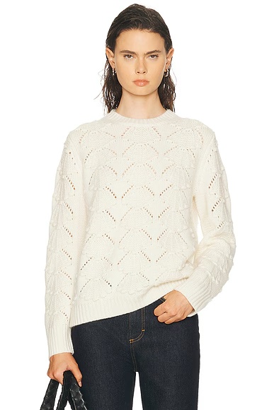 Clyde 3D Shell Knit Sweater Ivory