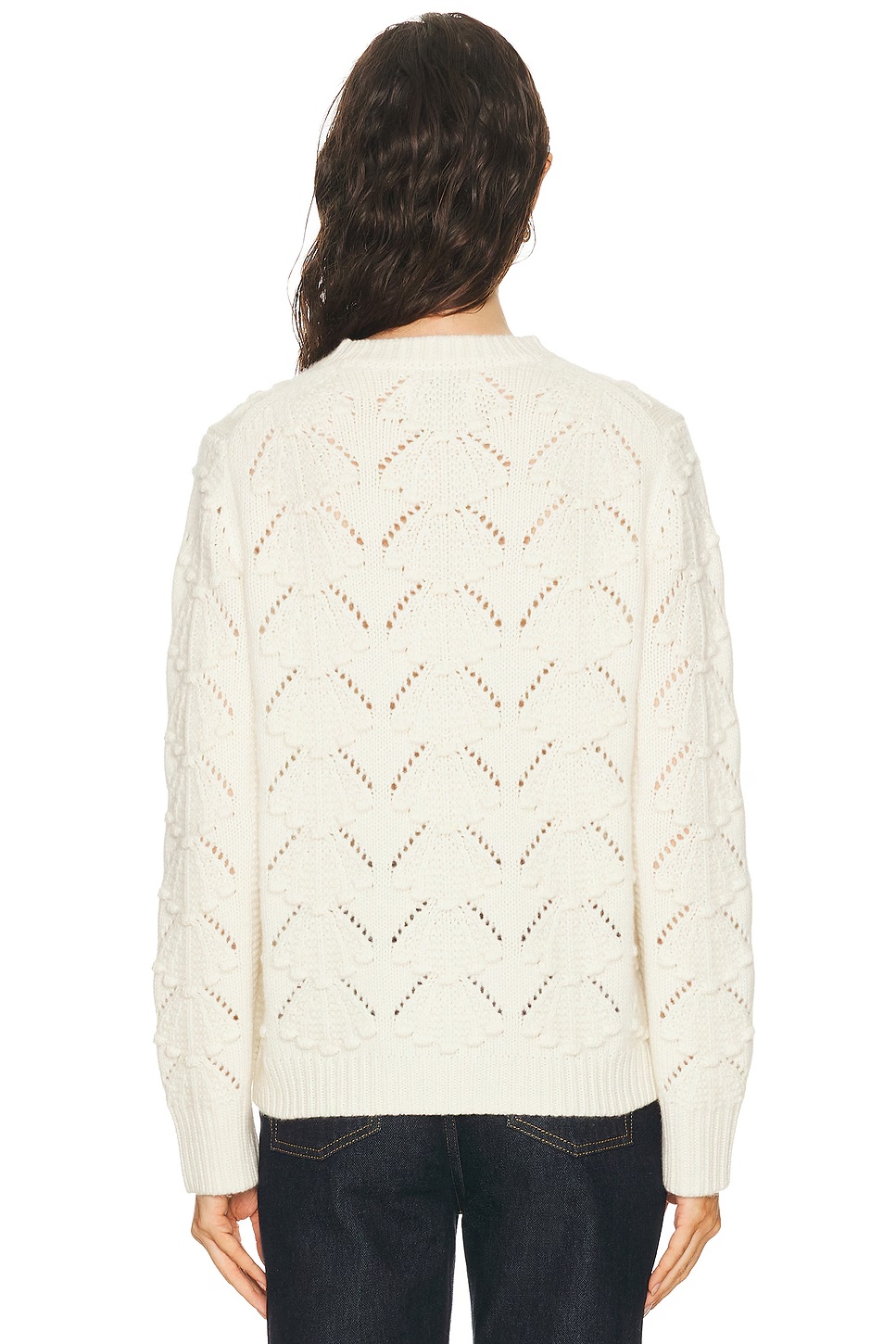 Clyde 3D Shell Knit Sweater Ivory