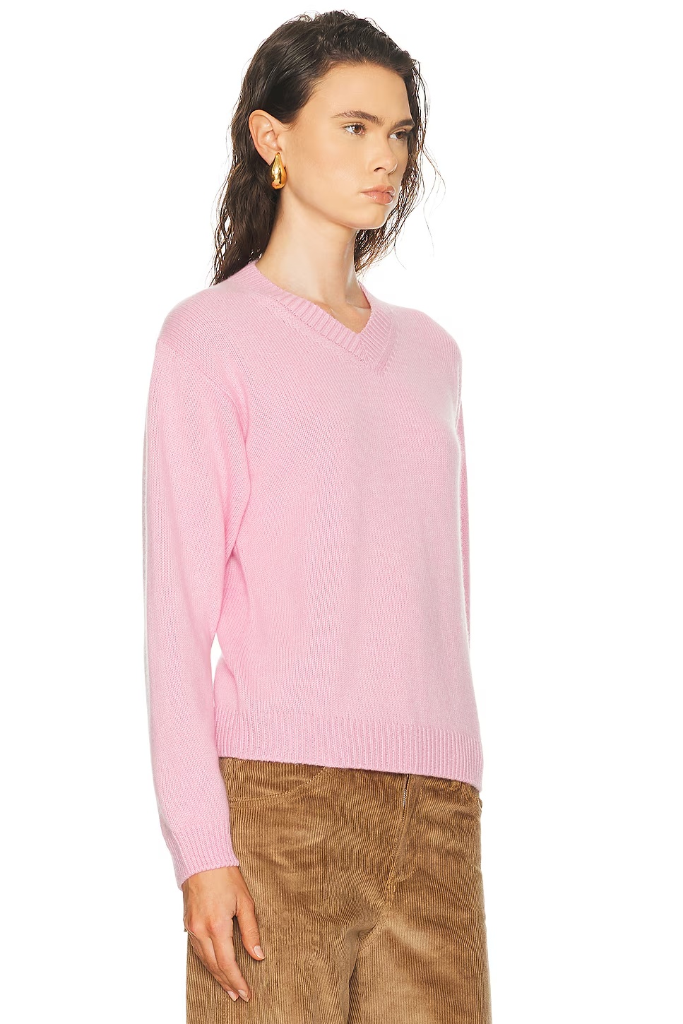 Nevia Cashmere V-Neck Sweater Light Pink