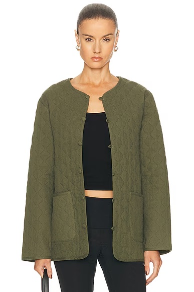 The Quilted Loop Jacket Oregano
