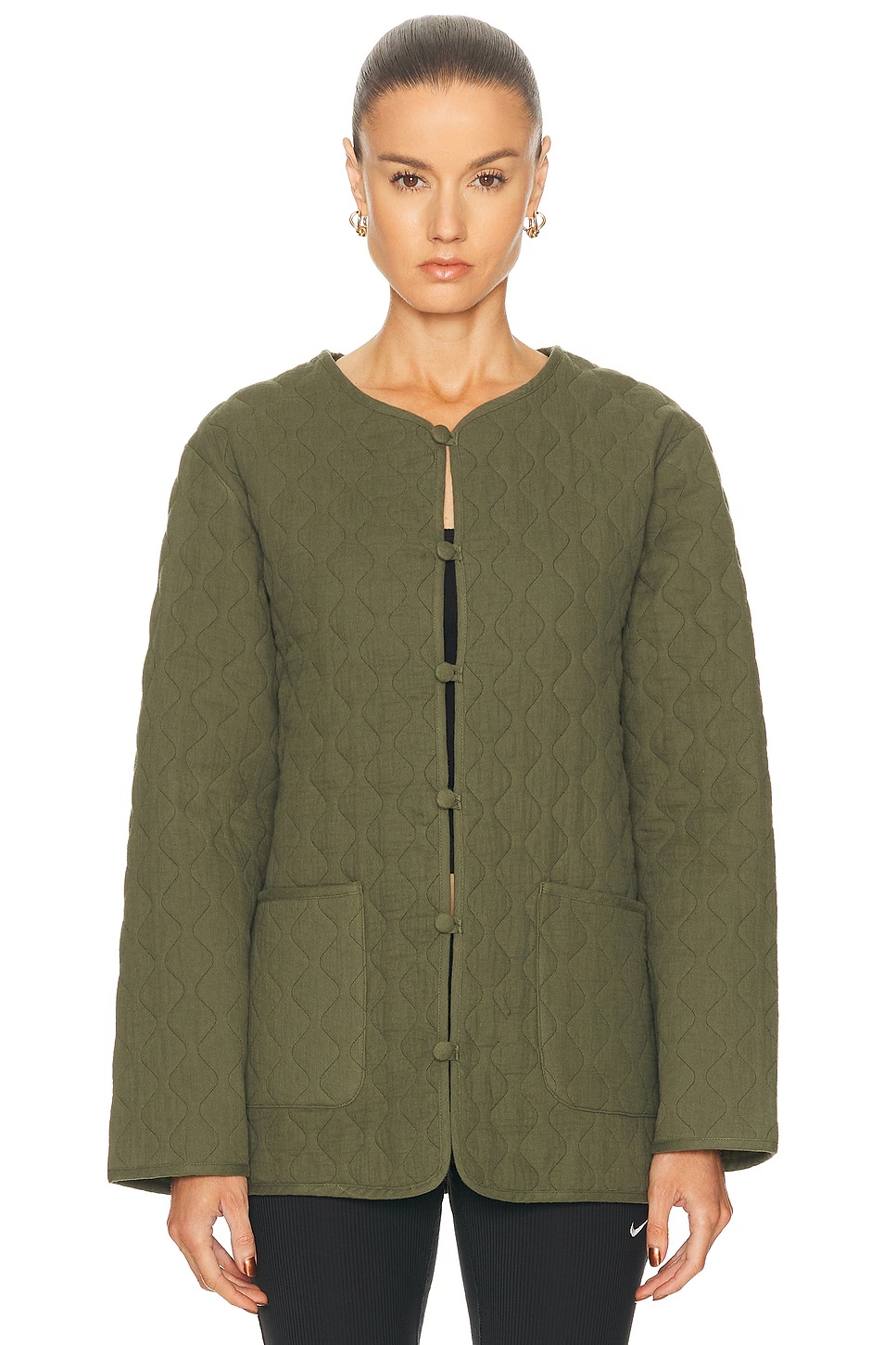 The Quilted Loop Jacket Oregano