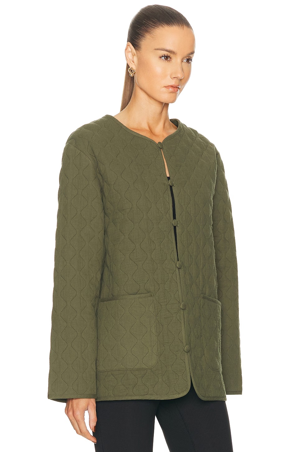 The Quilted Loop Jacket Oregano